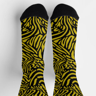 Zebra Pattern in Gold  Socks