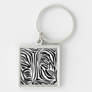 Zebra pattern keychain