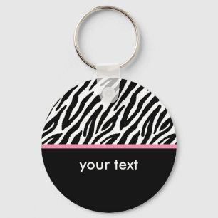 Zebra Pattern Keychain