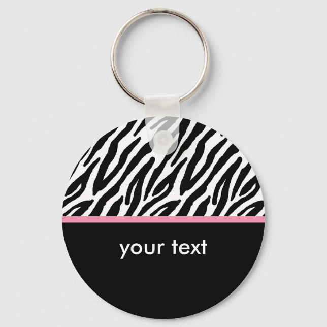Zebra Pattern Keychain (Front)