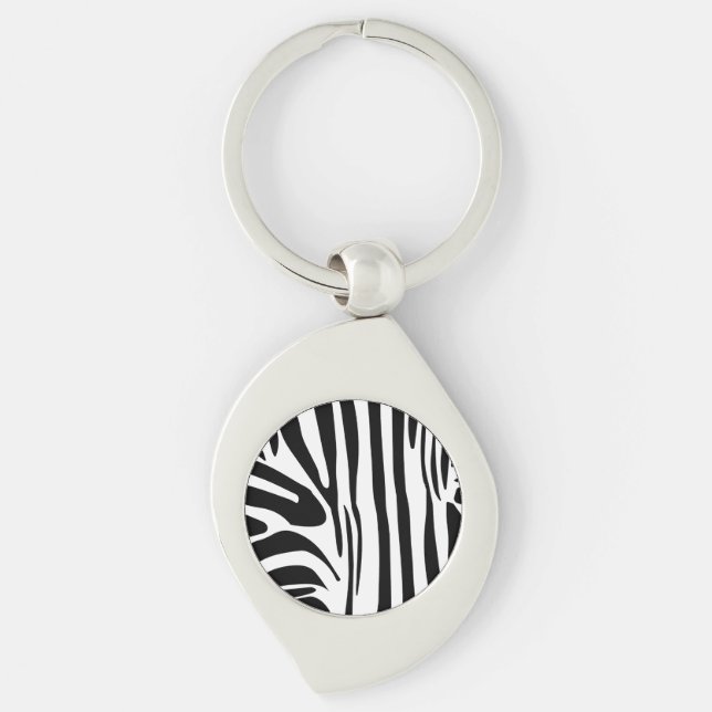 Zebra pattern keychain (Front)