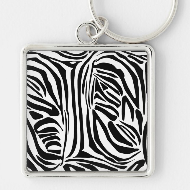 Zebra pattern keychain (Front)