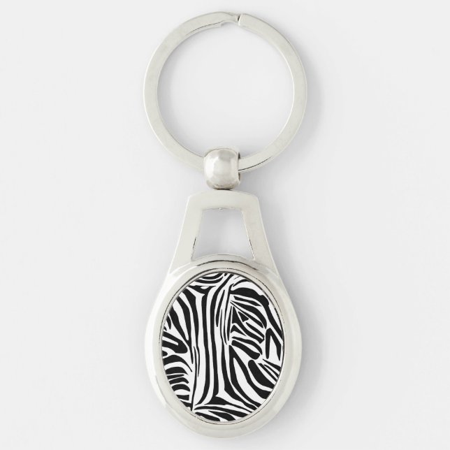 Zebra pattern keychain (Front)