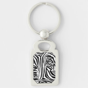 Zebra pattern keychain