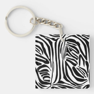 Zebra pattern keychain