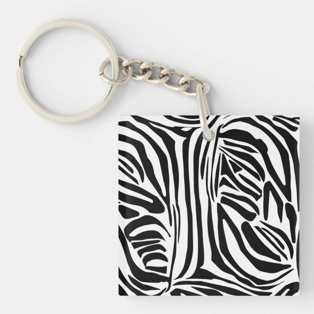 Zebra pattern keychain (Front)