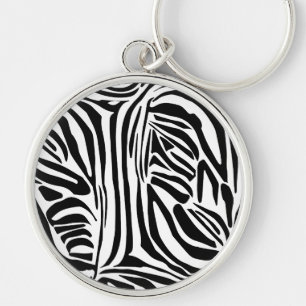 Zebra pattern keychain