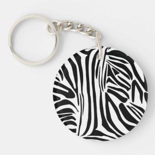 Zebra pattern keychain