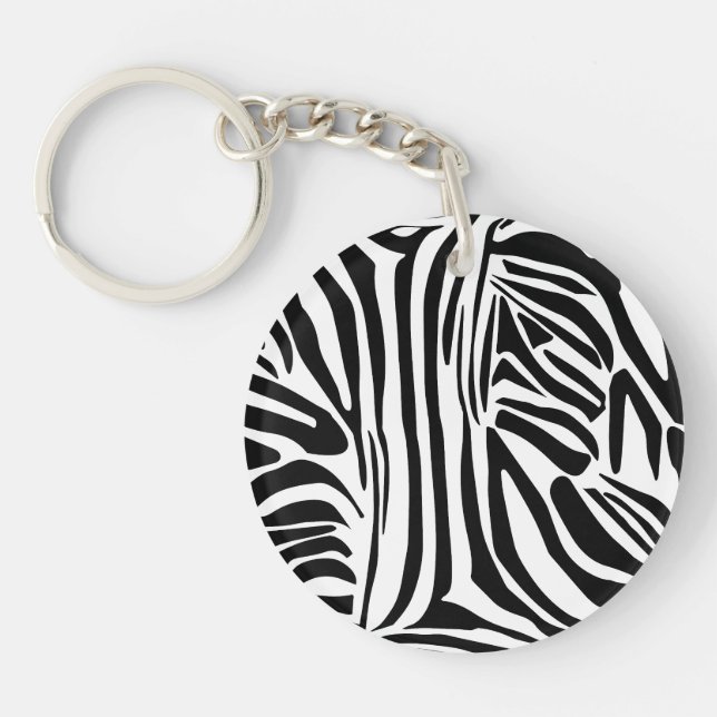 Zebra pattern keychain (Front)