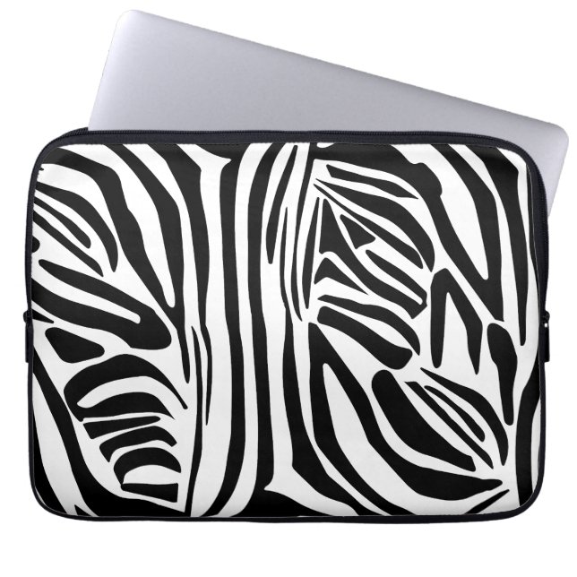 Zebra pattern laptop sleeve (Front)
