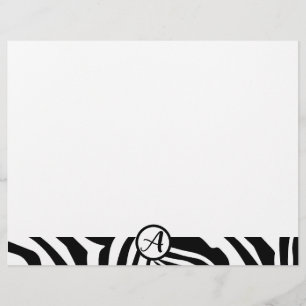 Zebra Pattern Letterhead