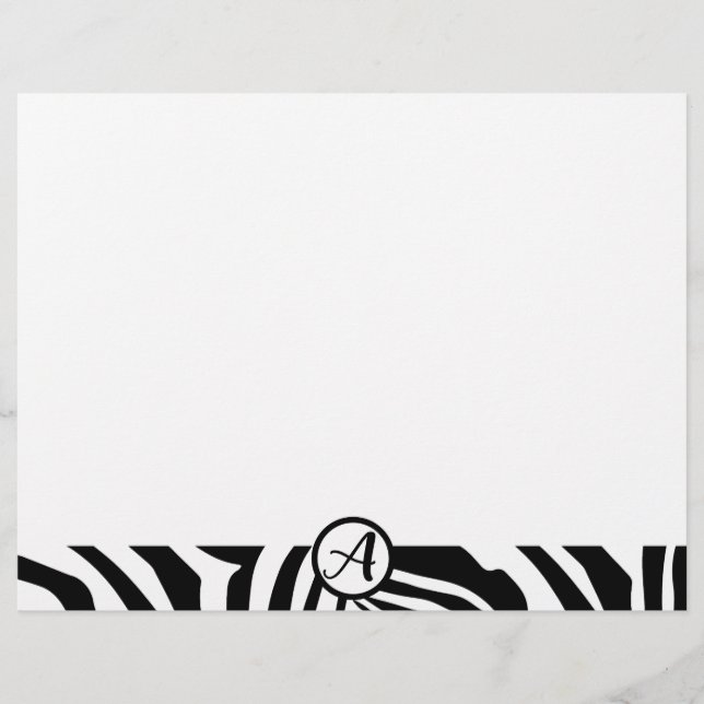 Zebra Pattern Letterhead (Front)