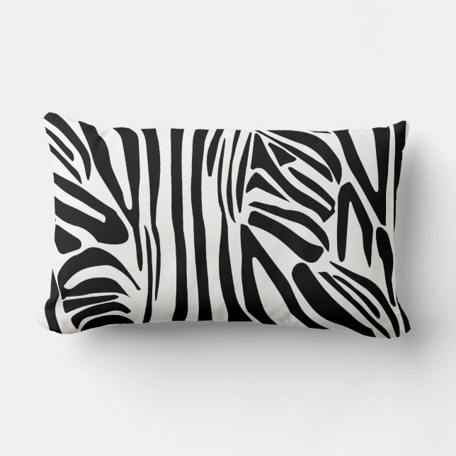 Zebra pattern lumbar pillow (Front)