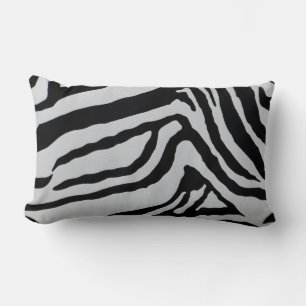 Zebra pattern lumbar pillow