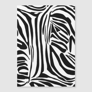 Zebra pattern magnetic invitation