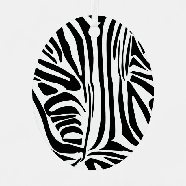 Zebra pattern metal ornament (Front)