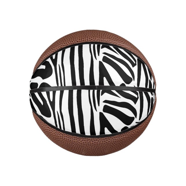 Zebra pattern mini basketball (Front)