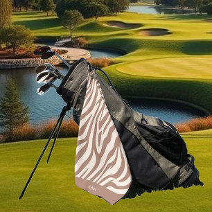 Zebra Pattern-Mocha Mousse Golf Towel