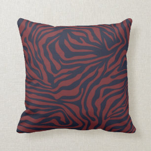 Zebra Pattern Modern Christmas Preppy Animal Print Throw Pillow