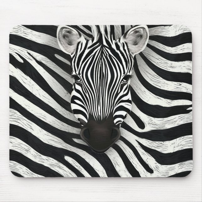 Zebra pattern mouse pad (Front)
