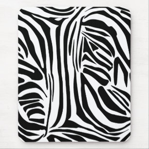 Zebra pattern mouse pad
