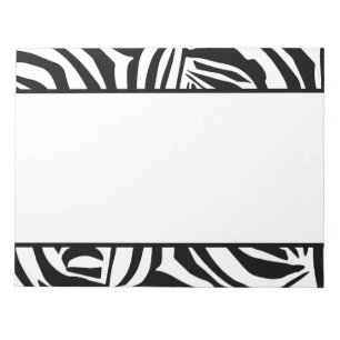 Zebra pattern notepad
