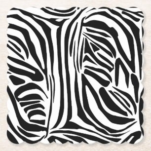 Zebra pattern paper coaster