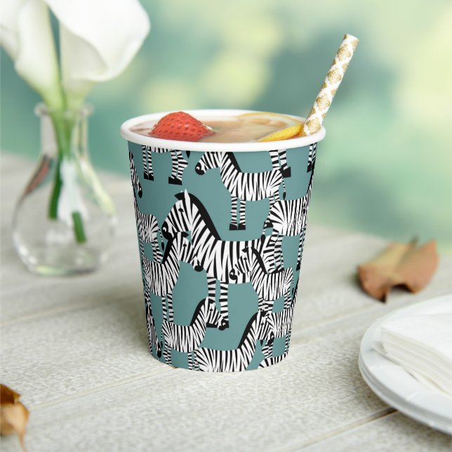 Zebra Pattern Paper Cups (Insitu)