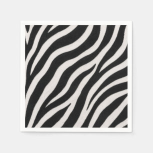Zebra Pattern Paper Napkins Stylish Party Decor