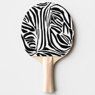Zebra pattern ping pong paddle