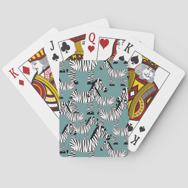 Zebra Pattern Playing Cards (Back)