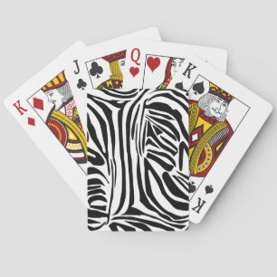 Zebra pattern playing cards