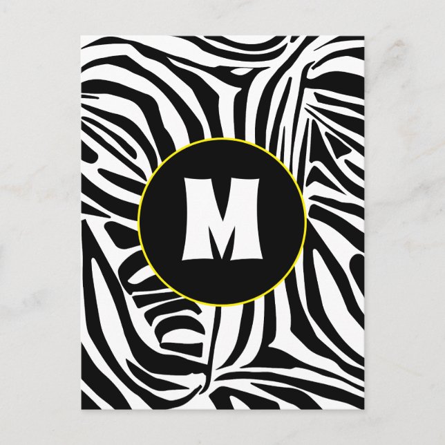 Zebra Pattern Postcard (Front)