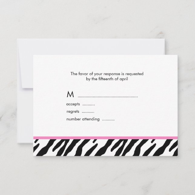 Zebra Pattern Response Cards (Front)