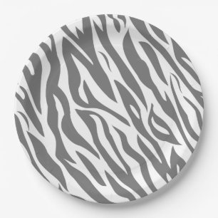 Zebra Pattern Safari Jungle Animal Birthday  Paper Plate