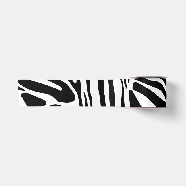Zebra pattern satin ribbon (Front)