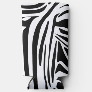 Zebra pattern seltzer can cooler