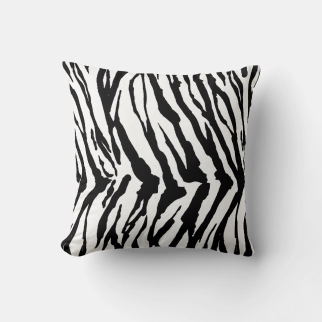 Zebra pattern throw pillow (Front)