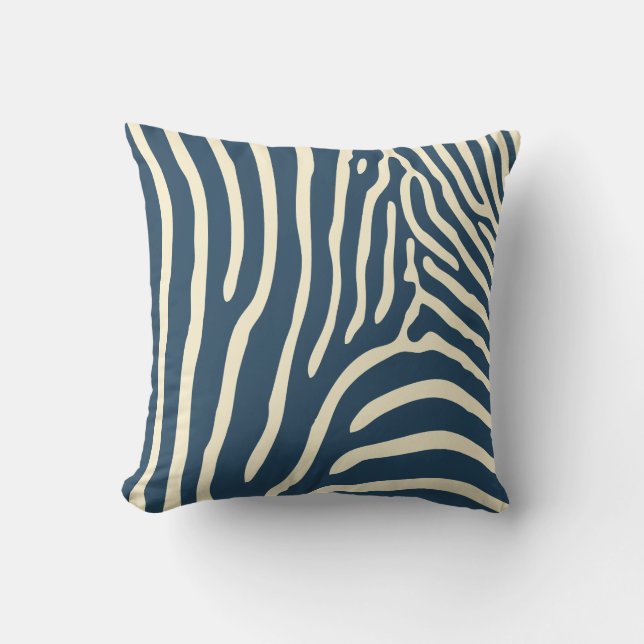 Zebra Pattern Throw Pillow (Front)