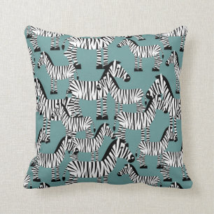 Zebra Pattern Throw Pillow