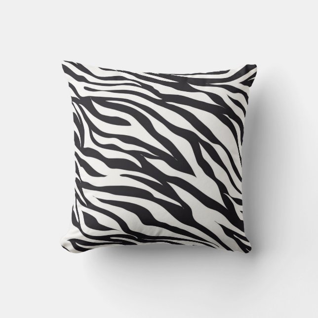 Zebra Pattern Throw Pillow (Front)