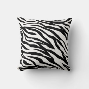 Zebra Pattern Throw Pillow 16" x 16"
