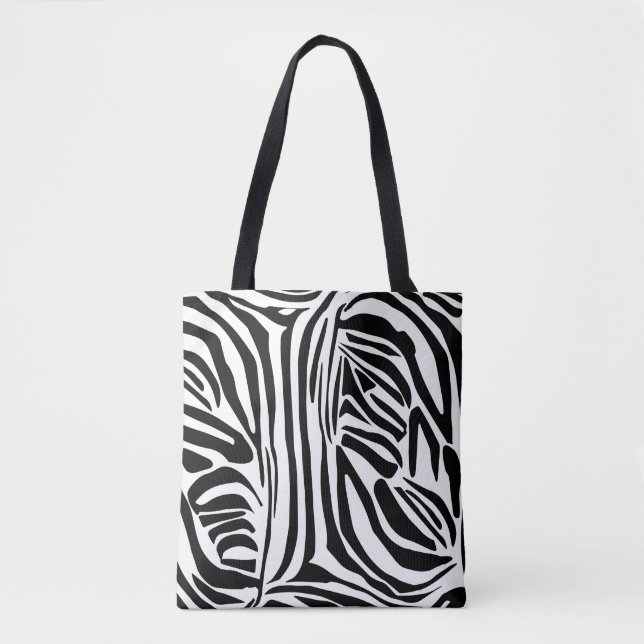 Zebra pattern tote bag (Front)