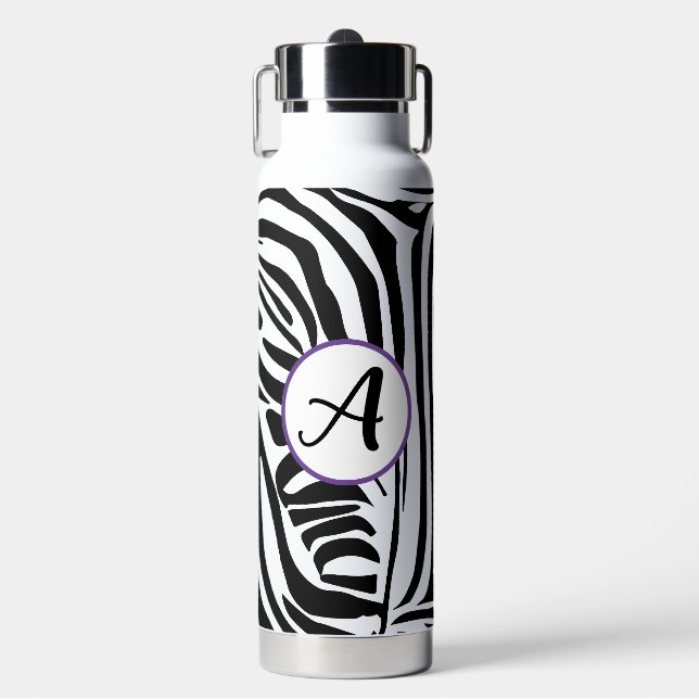 Zebra Pattern Water Bottle (Front)