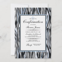 Zebra Pattern with Blue