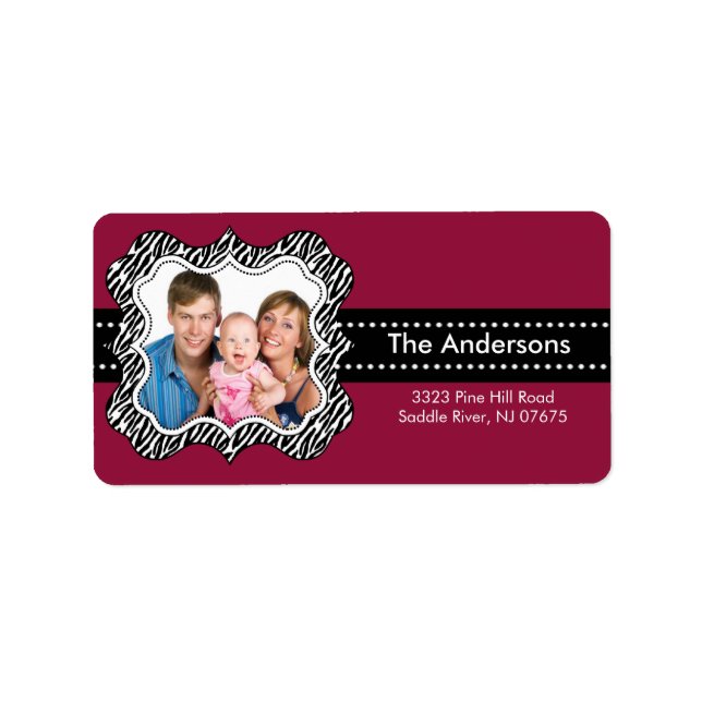 Zebra PHOTO Frame Return Address Label (Front)