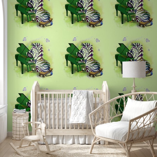 Zebra Piano Player Funny Wallpaper (Kids)