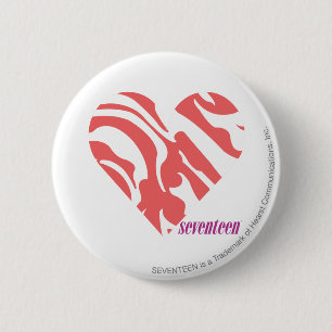 Zebra Pink 2 Inch Round Button