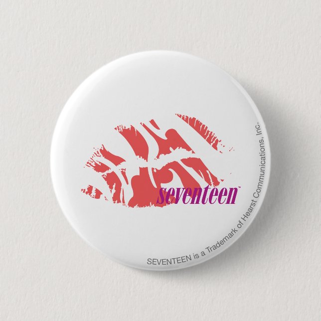 Zebra Pink 2 Inch Round Button (Front)