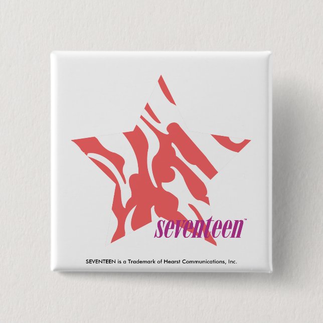 Zebra Pink 3 2 Inch Square Button (Front)